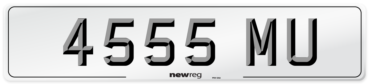 4555 MU Number Plate from New Reg
